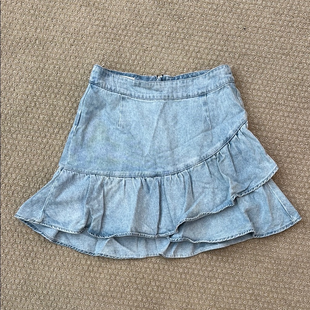 Pacsun Denim Ruffle Skirt